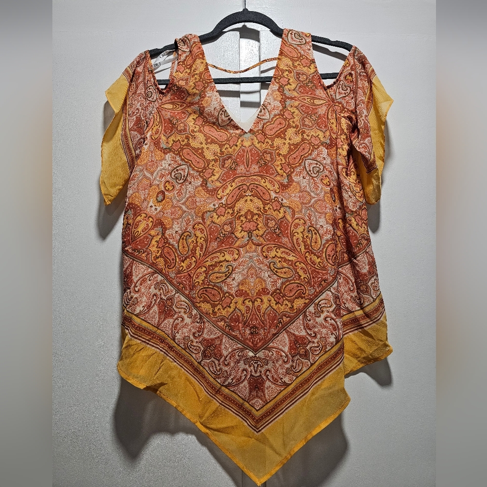 NWT DR2 Asymmetrical Ruffled Blouse, XS - Picture 3 of 5